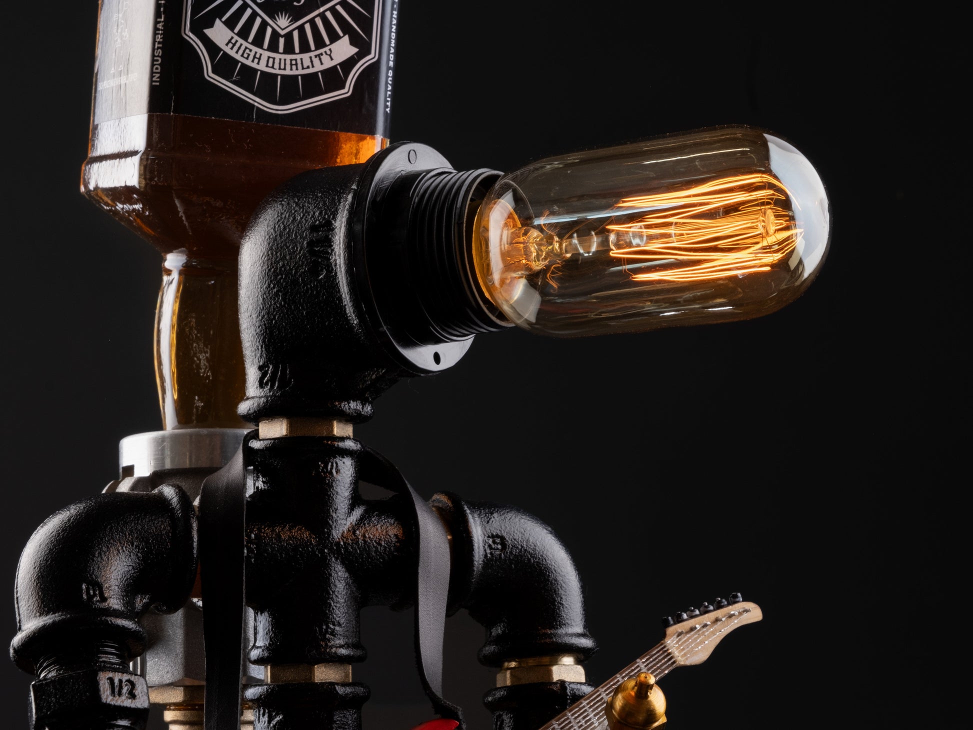 rustic bar taps: "Rustic bar taps perfect for a home bar setup."