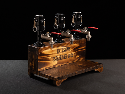 rustic bar faucets: "Rustic bar faucets adding character to your bar."