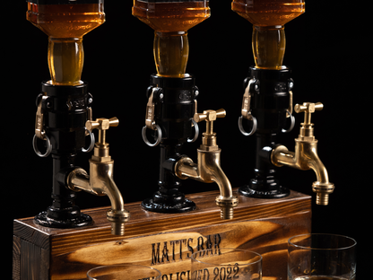 industrial bar taps: "Industrial bar taps with a rustic feel."